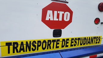 Imagen de rótulo de transporte de estudiantes