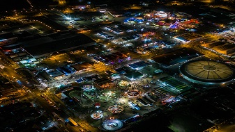 Imagen aérea de las fiestas de palmares